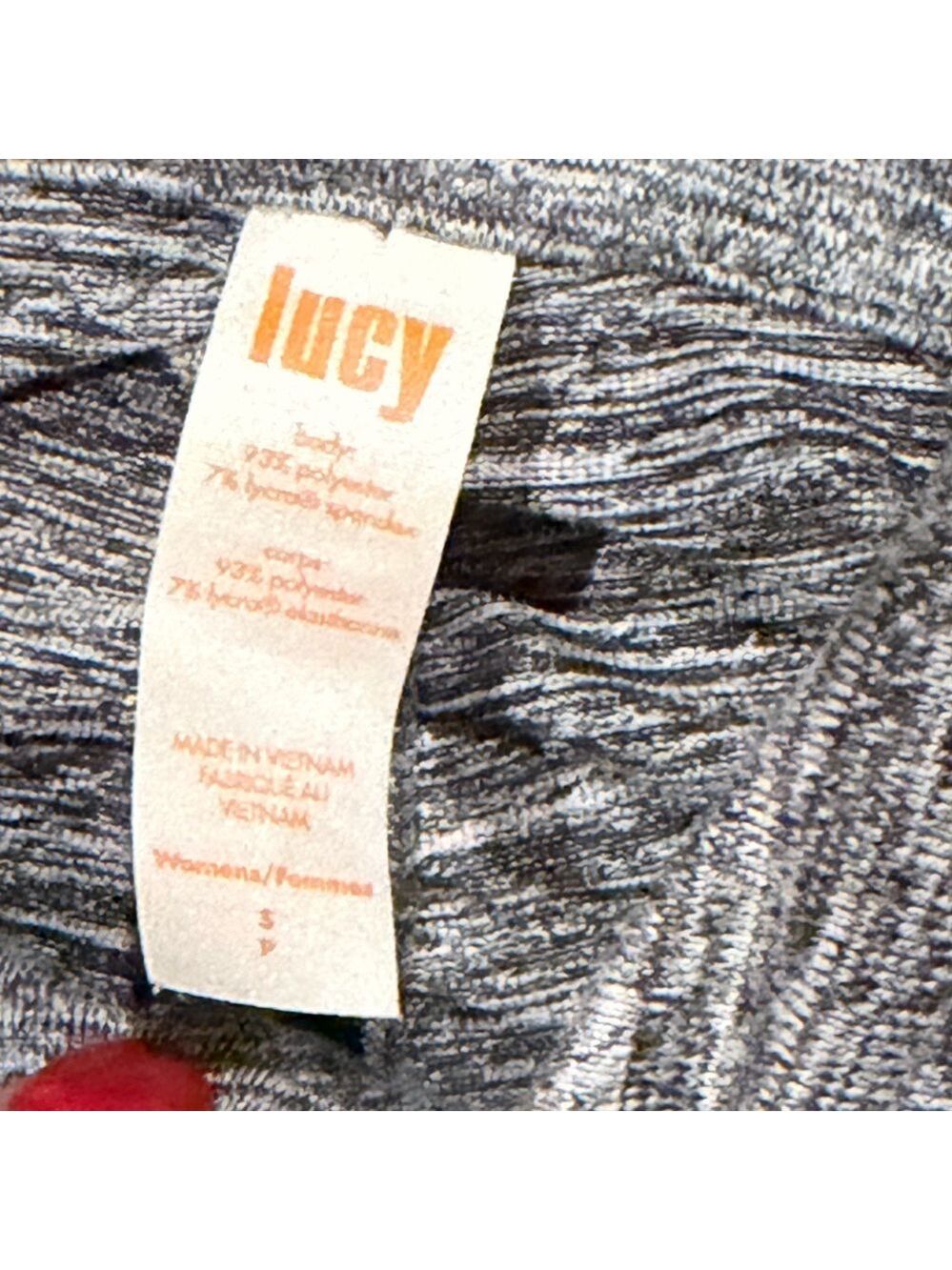 Lucy Heather Gray Reflective 1/4 Zip Pullover Thermal Small - Picture 4 of 6
